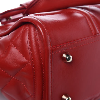 Burberry Calfskin Quilted Large Manor Tote Red 11 of 16