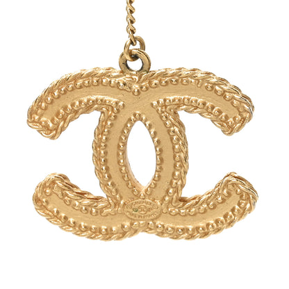 Chanel CC Drop Earrings Matte Gold 4 of 4