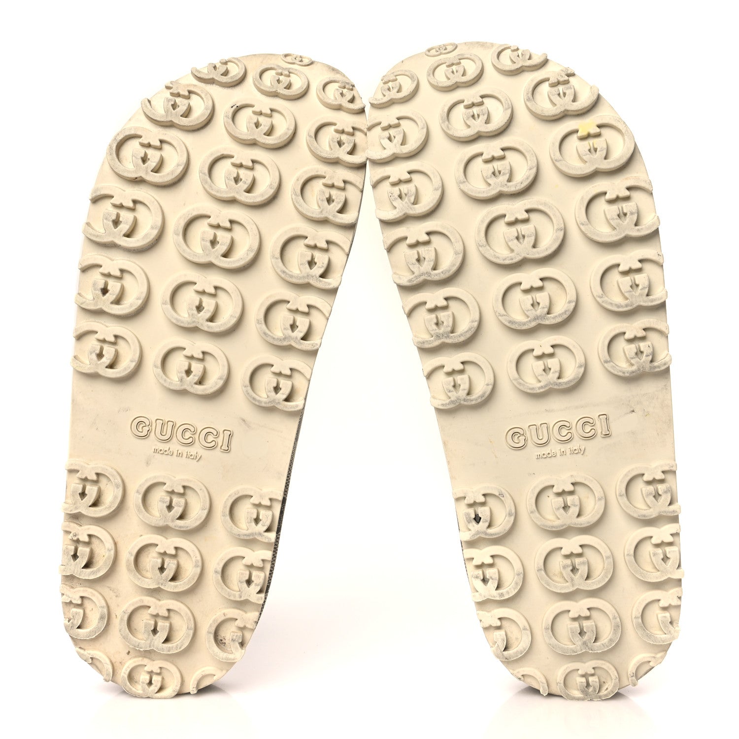 Gucci Cubic Rubber GG Monogram Mens Interlocking G Platform 42mm Slide Sandals 9 Beige Ebony 5 of 8