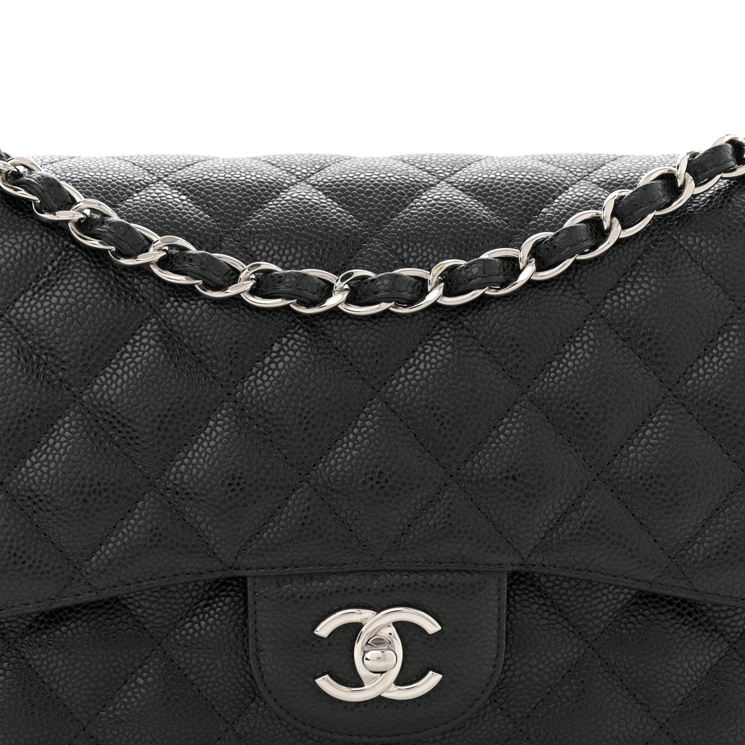 Chanel Caviar Quilted Jumbo Double Flap Black 8 of 12