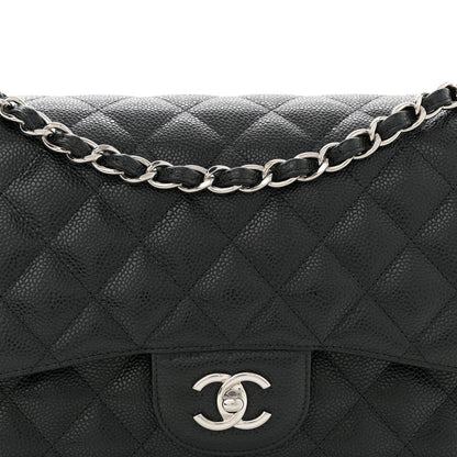 Chanel Caviar Quilted Jumbo Double Flap Black 8 of 12