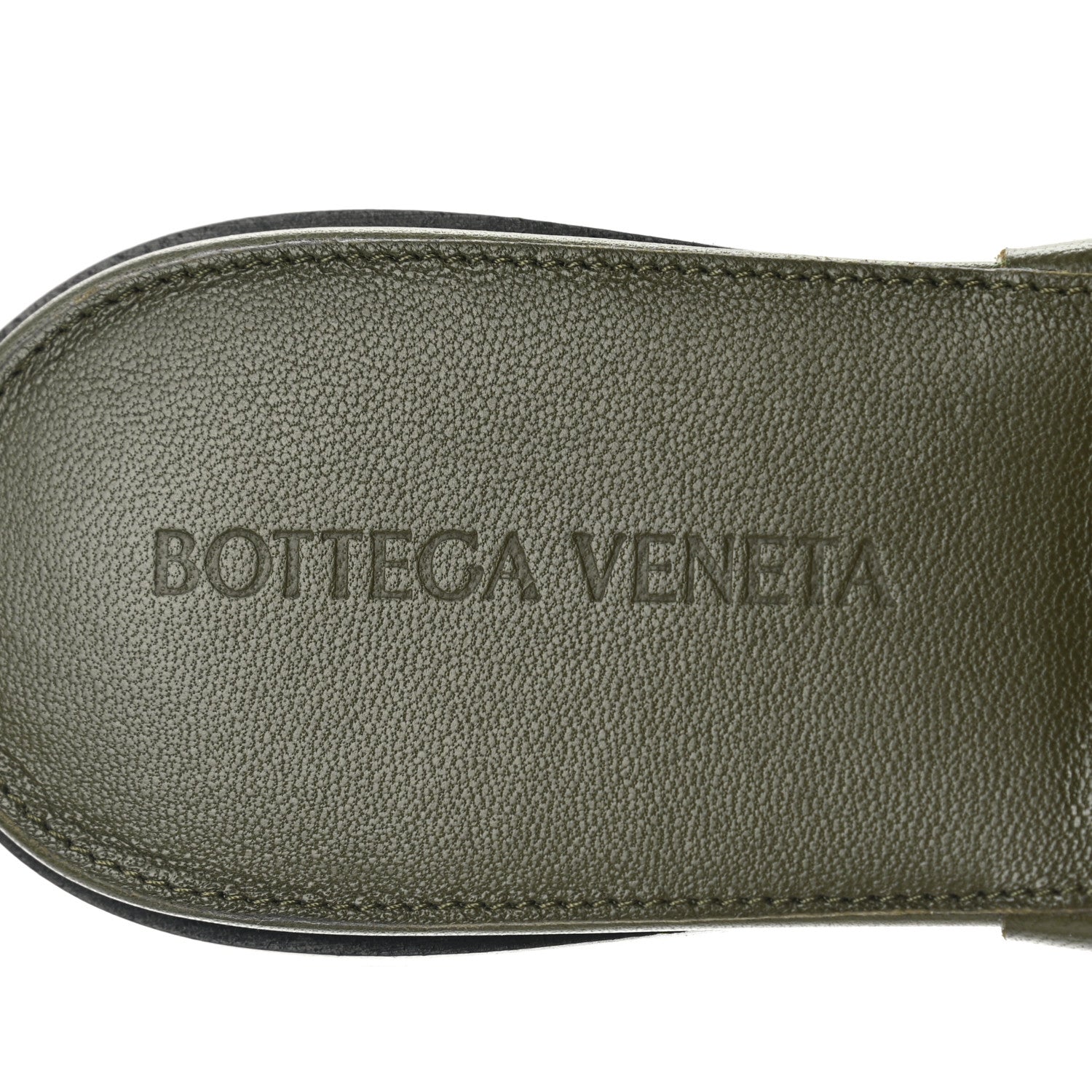 Bottega Veneta Nappa Quilted Rubber Lido Flat Sandals 36 Khaki 7 of 7
