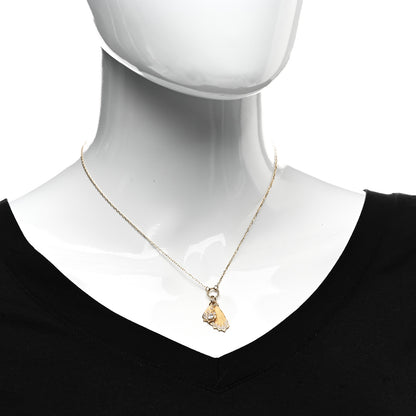 Foundrae 18K Yellow Gold Diamond Encrusted Butterfly Wings Miniature Medallion Necklace 2 of 4