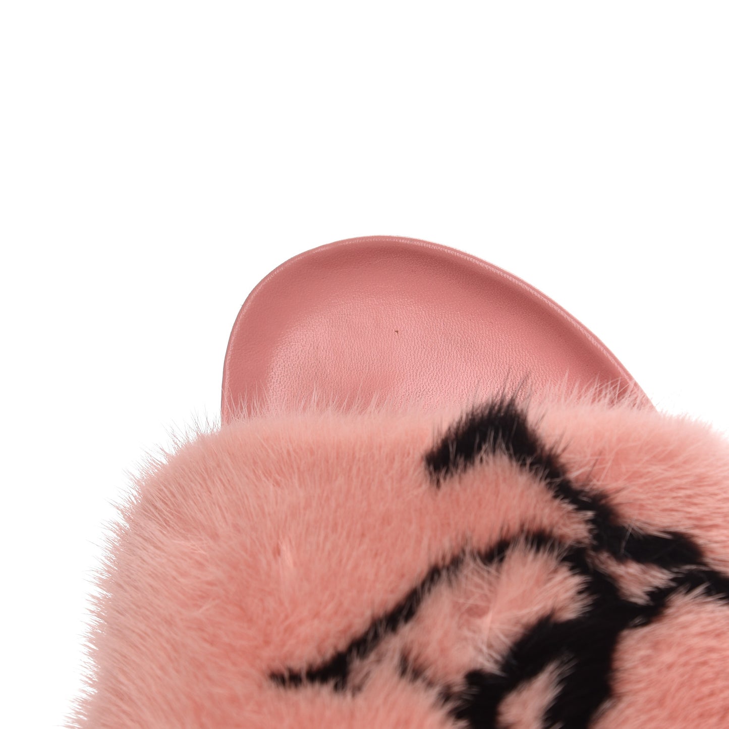 Mink Fur Bom Dia Flat Mules 40 Pink