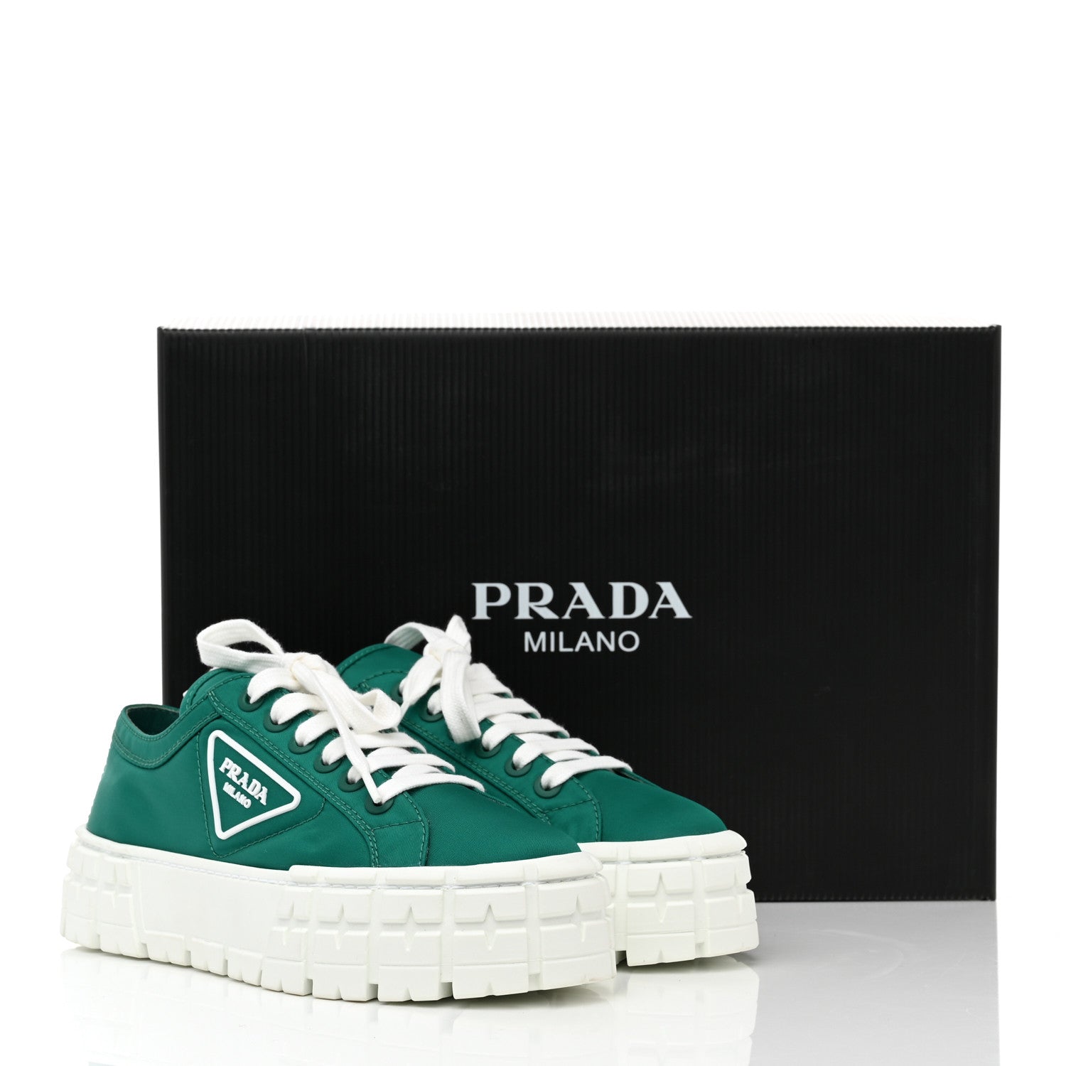 Prada Re-Nylon Gabardine Triangle Logo Double Wheel 50mm Sneakers 39.5 Assenzio 8 of 8