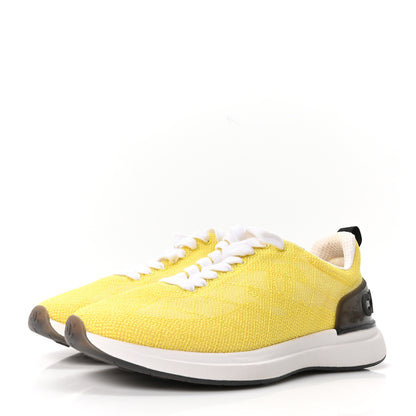 Chanel Mesh Embroidered CC Sneakers 38.5 Yellow 9 of 16