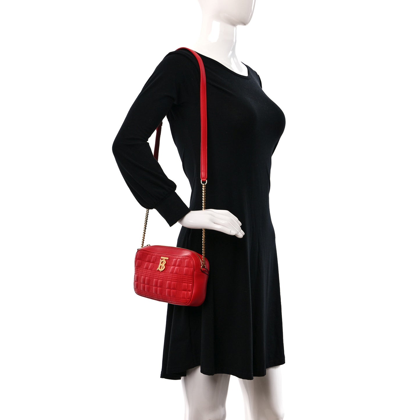 Lambskin Quilted Camera Bag Bright Red