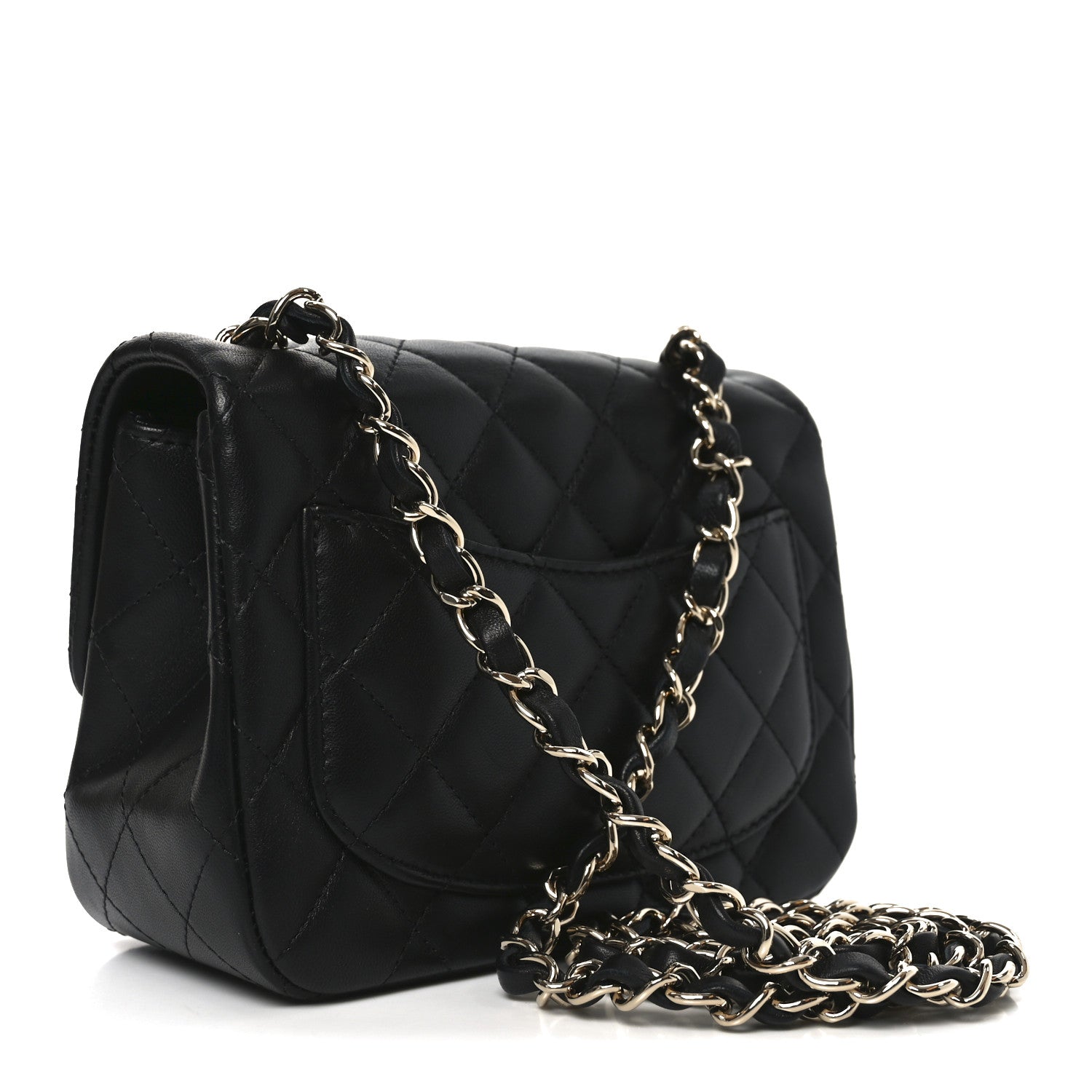 Chanel Lambskin Quilted Mini Square Flap Black 3 of 11