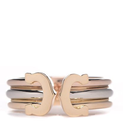 Cartier 18K Pink Yellow White Gold 8mm C De Ring 52 6 1 of 6