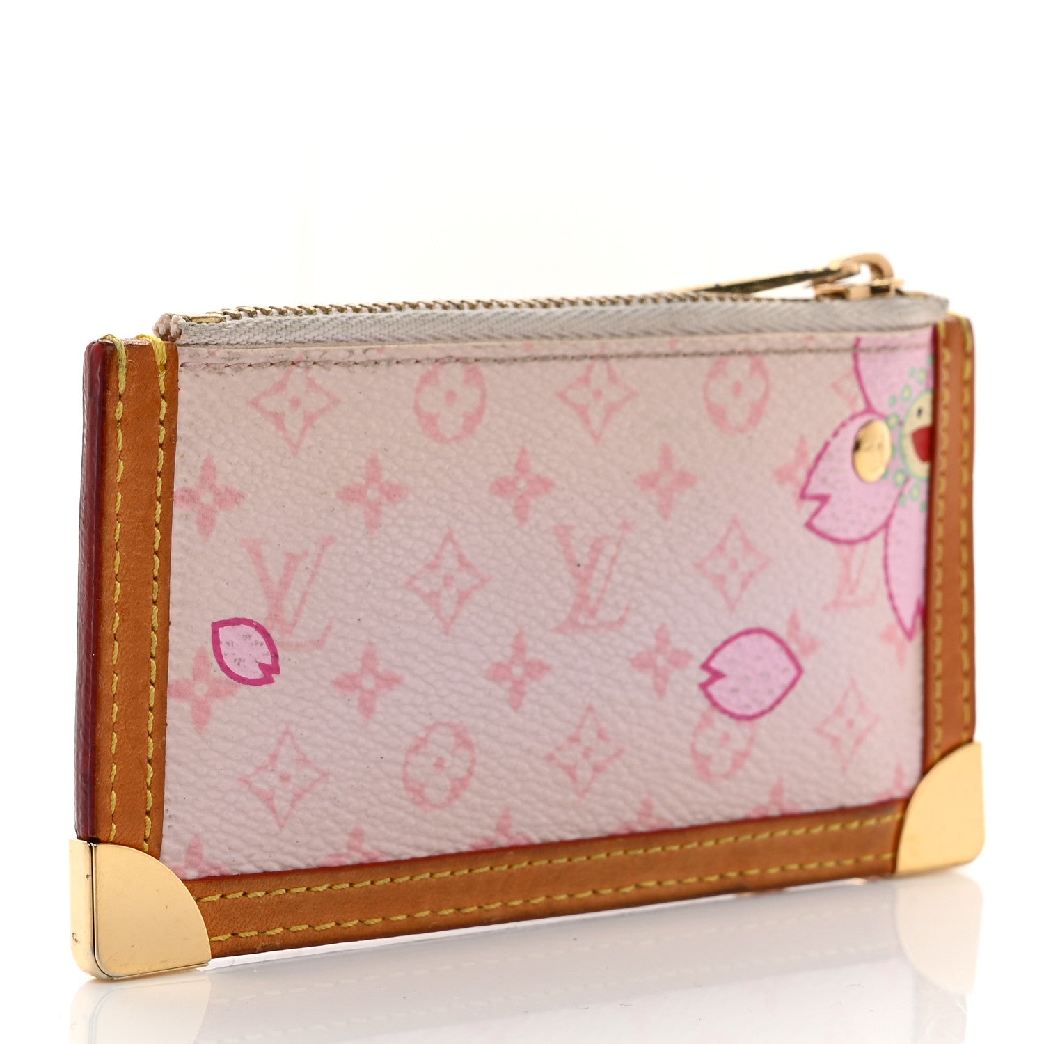 Louis Vuitton Monogram Cherry Blossom Key Pouch Pink 3 of 8