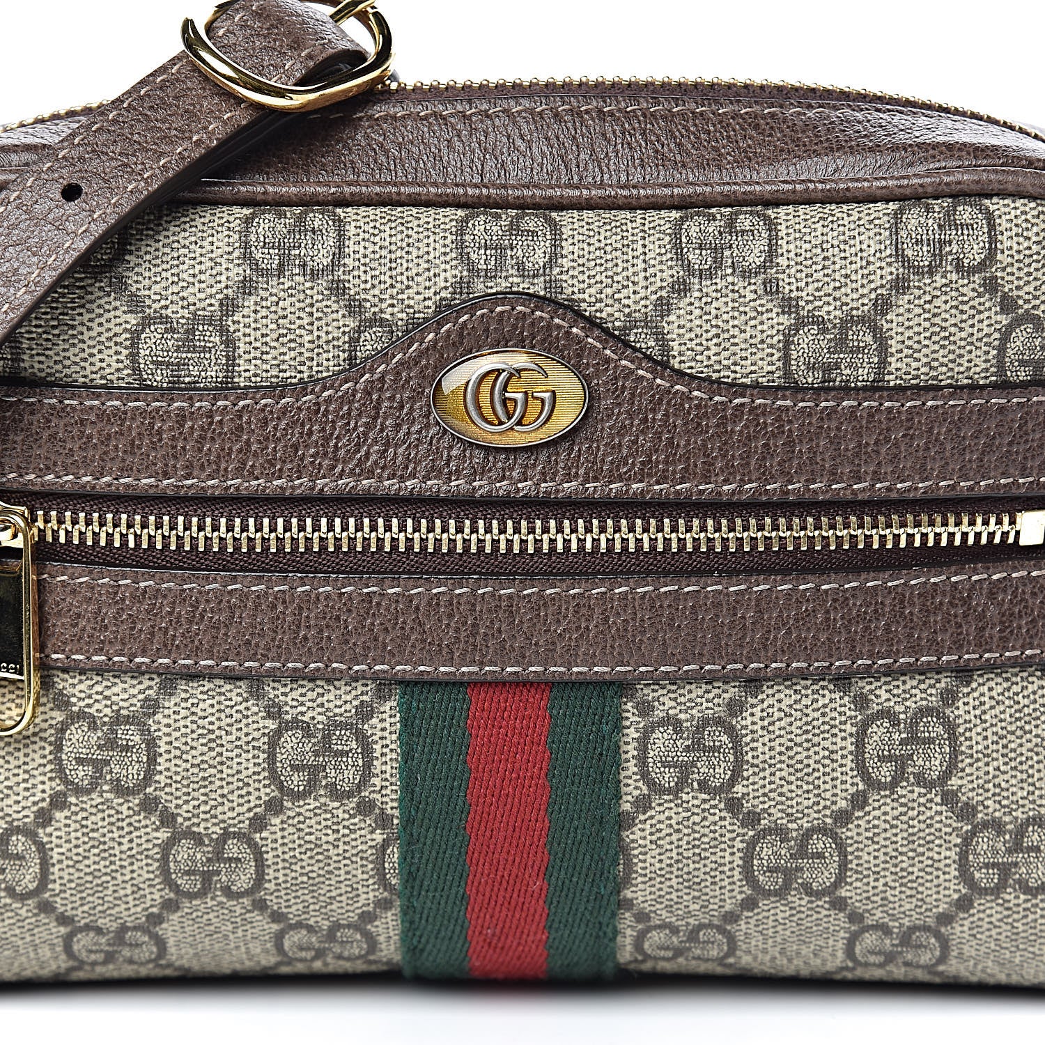 Gucci GG Supreme Monogram Web Mini Ophidia Shoulder Bag Brown 11 of 11