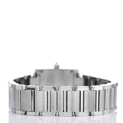 Cartier Stainless Steel 20mm Tank Francaise Quartz Watch Black 4 of 8