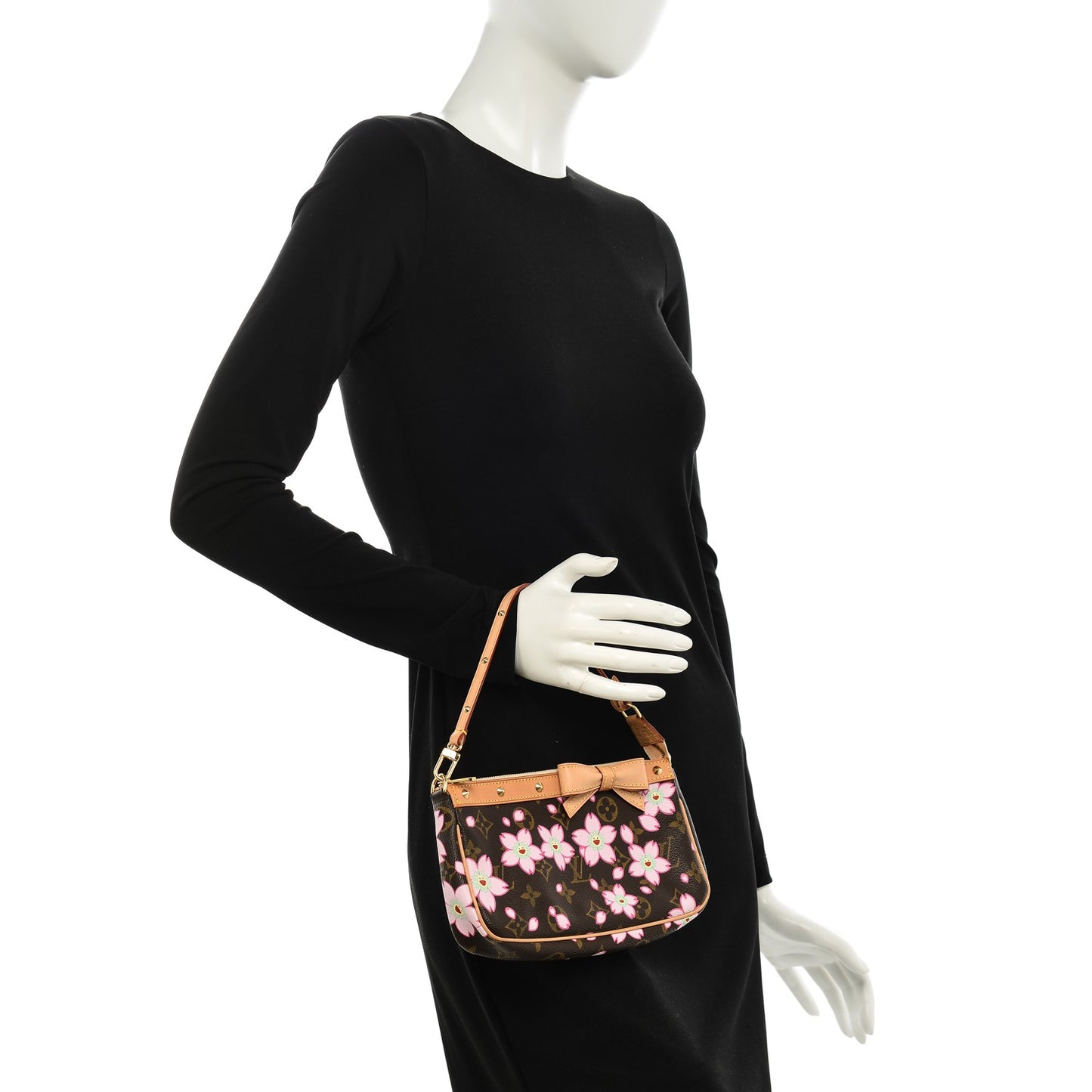 Monogram Cherry Blossom Pochette Accessories Brown