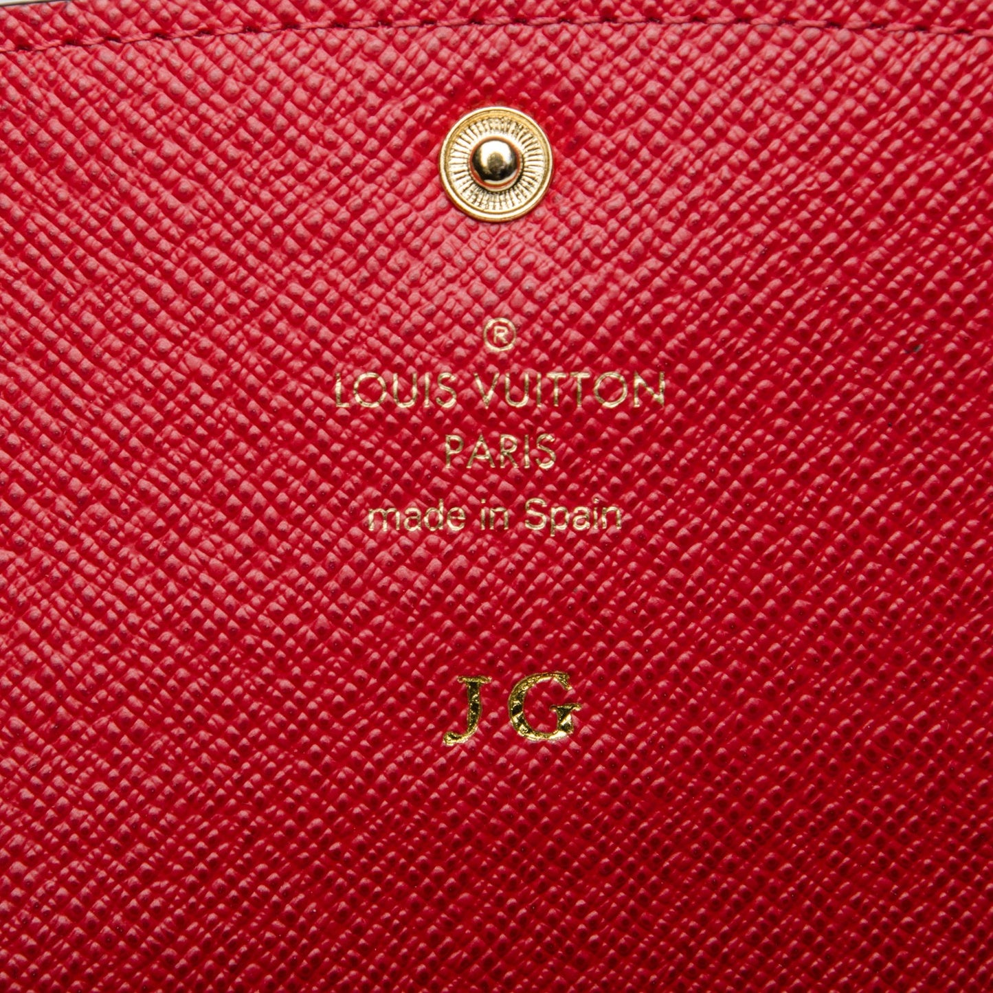 Damier Ebene Emilie Wallet Red