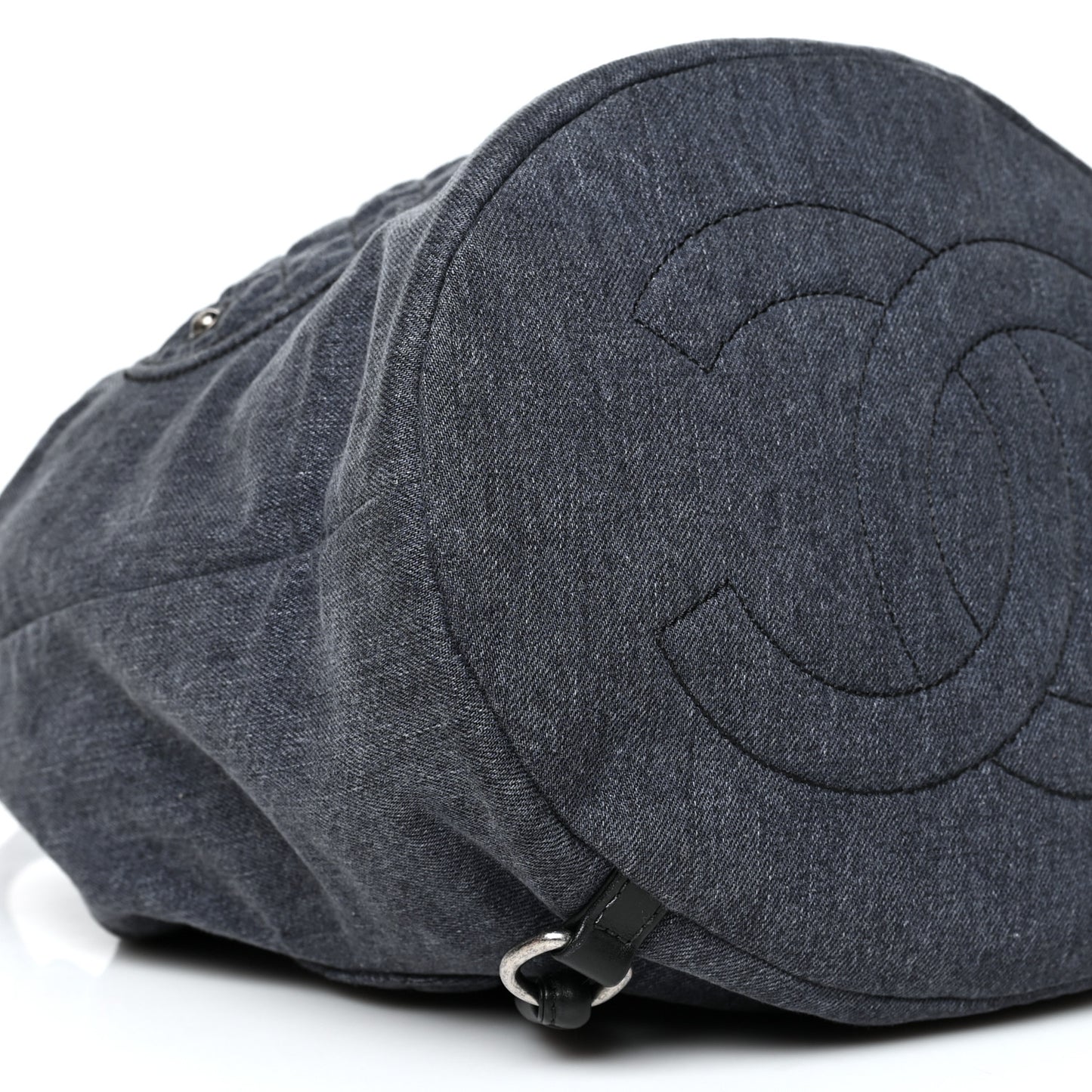 Denim Drawstring Backpack Blue