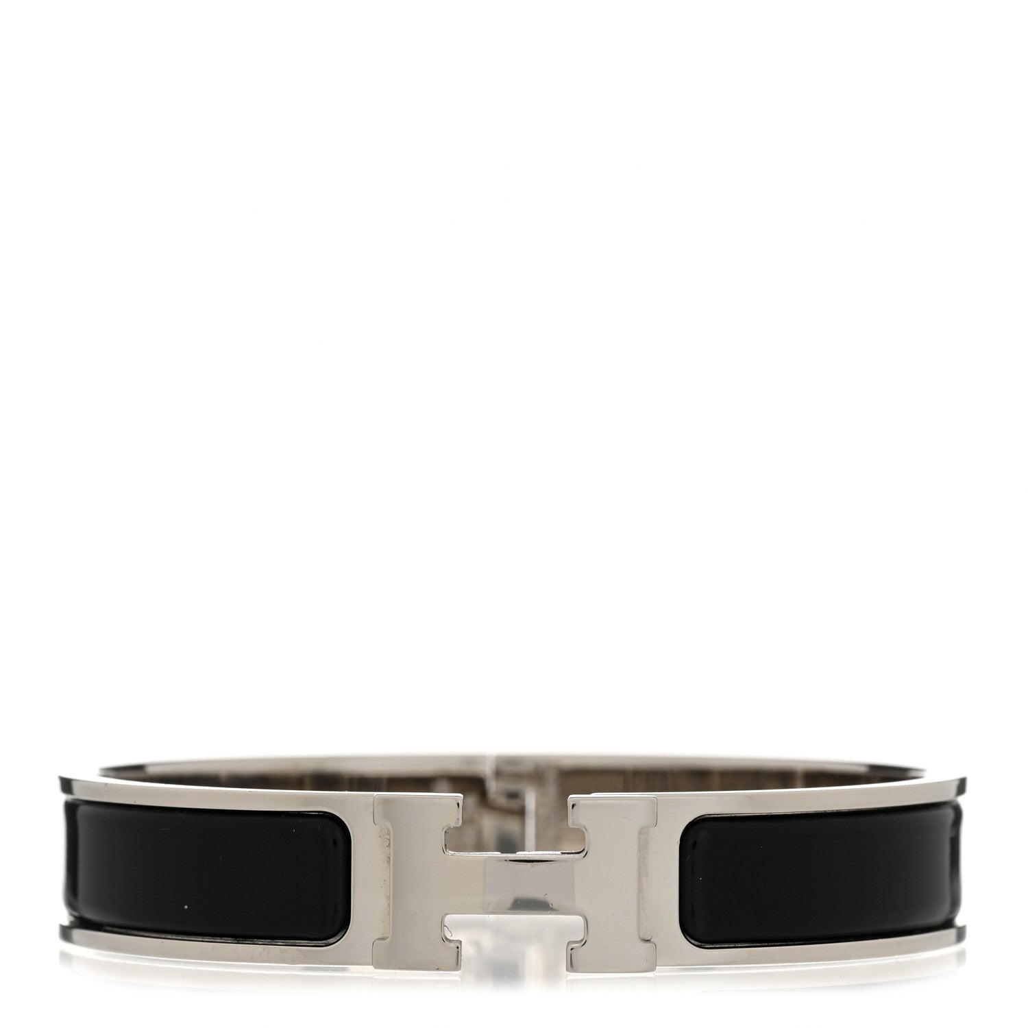 Hermes Enamel Narrow Clic Clac H Bracelet GM Black 1 of 5