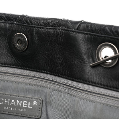Chanel Calfskin Quilted Large Coco Pleats Tote Black 18 of 34