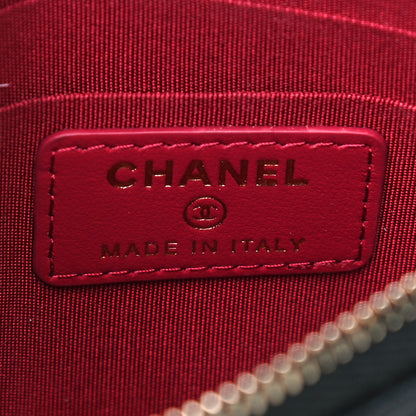 Chanel Goatskin Quilted Chanel 19 Flat Wallet Pouch Black 6 of 15