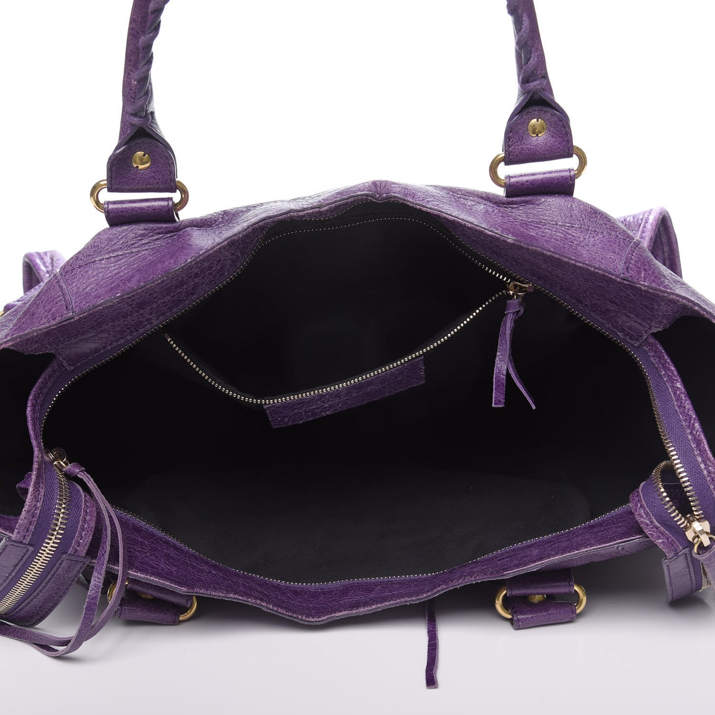 Agneau Classic Gold Hardware Part Time Dark Violet