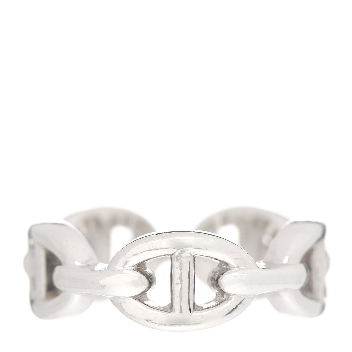 Sterling Silver PM Chaine d'Ancre Enchainee Band Ring 51 5.75