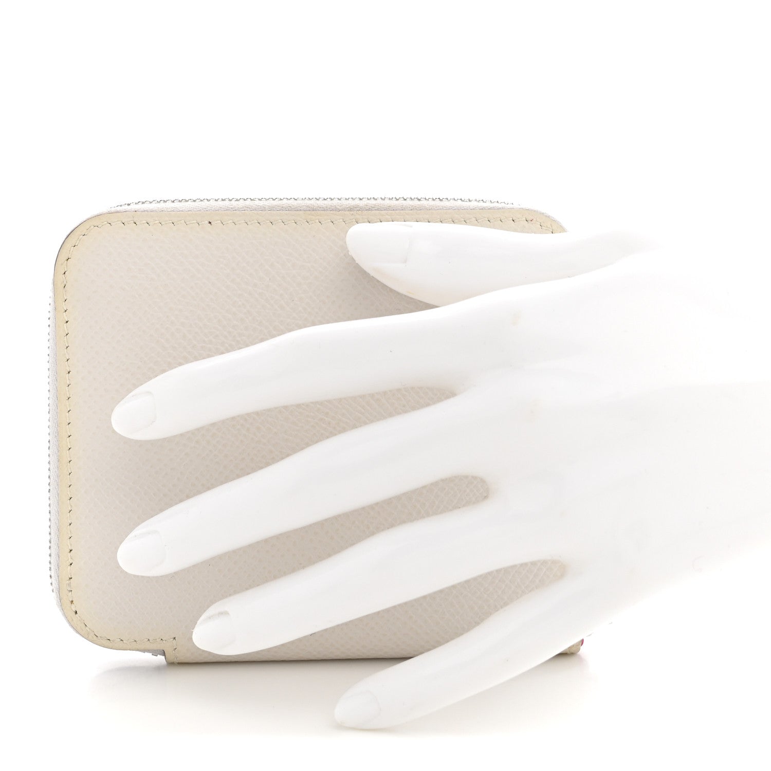 Hermes Epsom Silk'In Compact Wallet New White 2 of 7