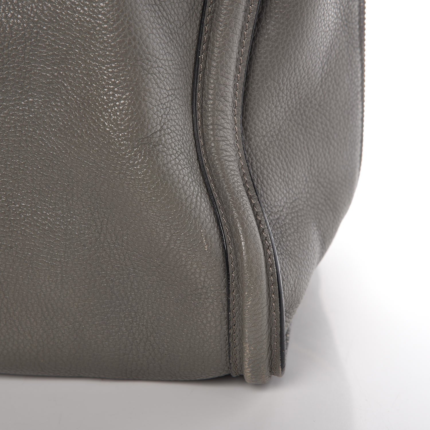 Alexander McQueen Pebbled Calfskin Large Skull Padlock Zip Around Tote Dark Grey 19 of 28