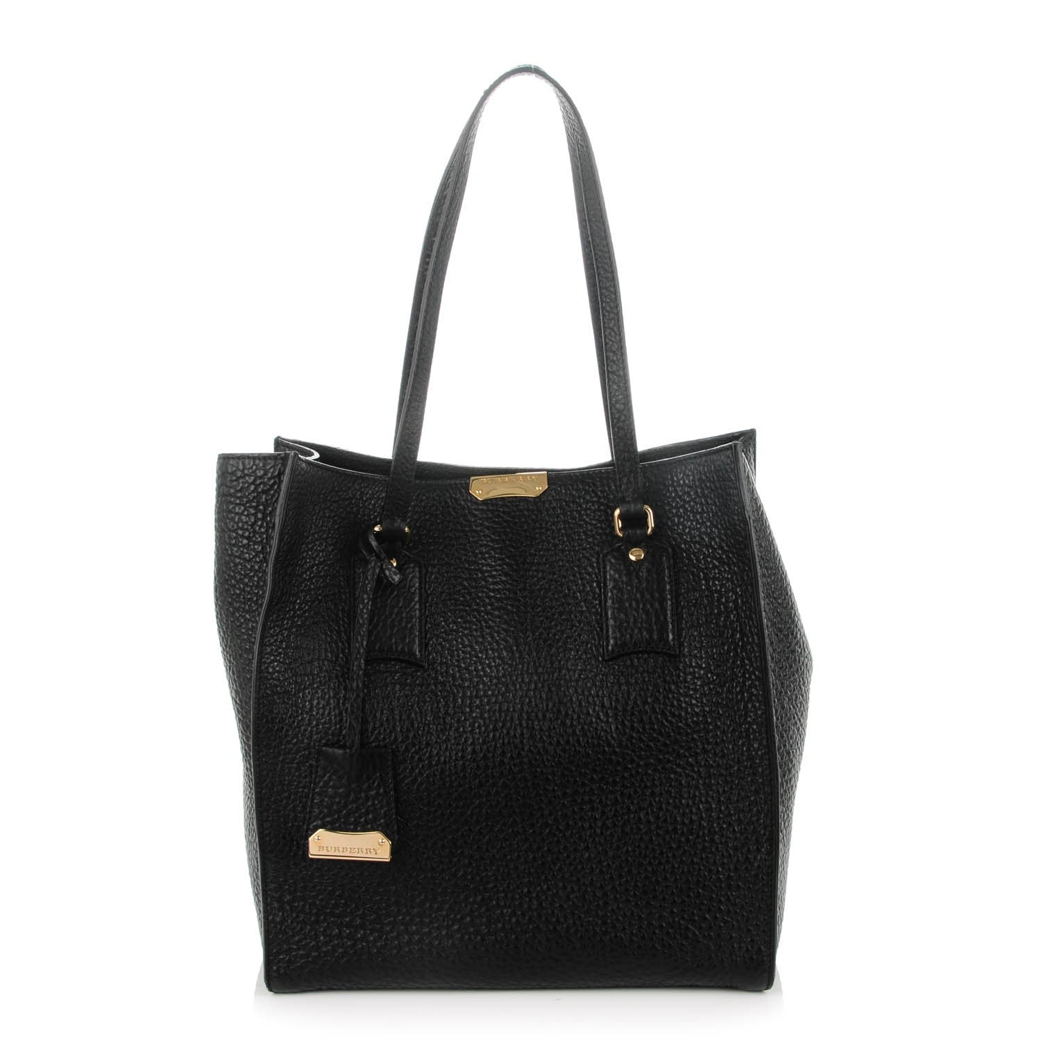 Burberry Heritage Grain Medium Woodbury Tote Black 1 of 10