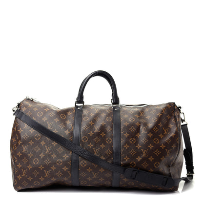 Louis Vuitton Monogram Macassar Keepall Bandouliere 55 1 of 15