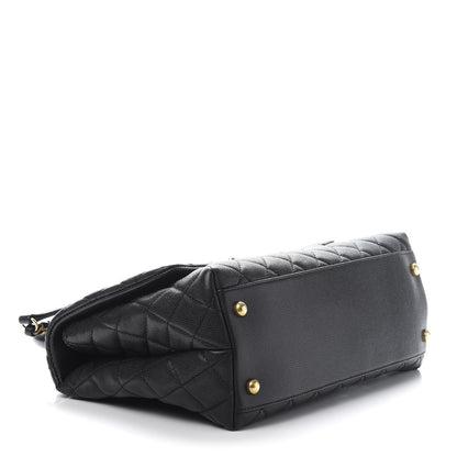 Chanel Caviar Quilted Small Coco Handle Flap Black 3 of 10