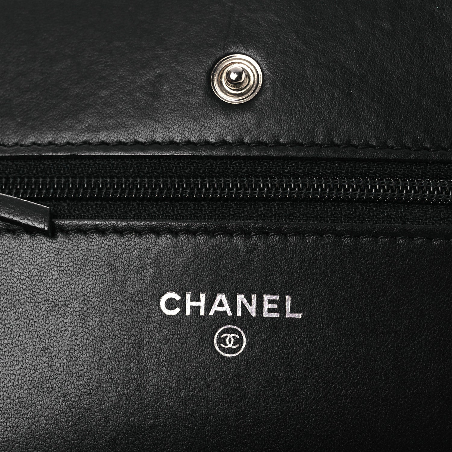 Chanel Lambskin Quilted Wallet On Chain WOC Black 6 of 11