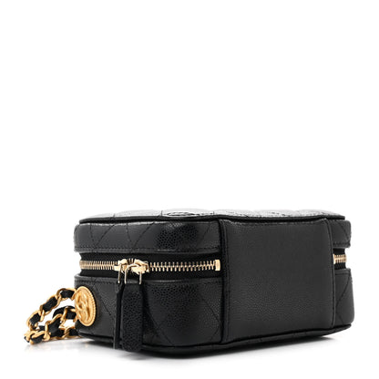 Chanel Caviar Quilted Twist Your Buttons Clutch With Chain Black 4 of 11