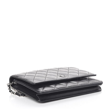 Chanel Lambskin Quilted Wallet On Chain WOC Black 4 of 11