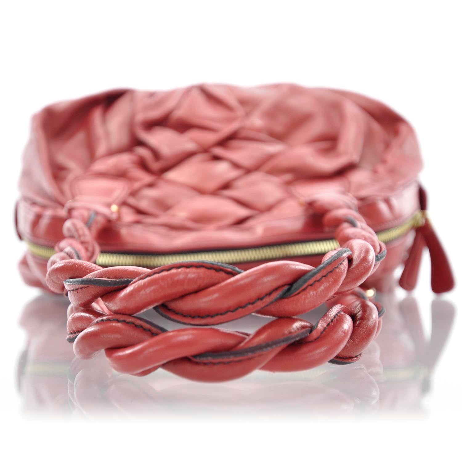 Valentino Garavani Woven Leather Couture Bag Red 5 of 8