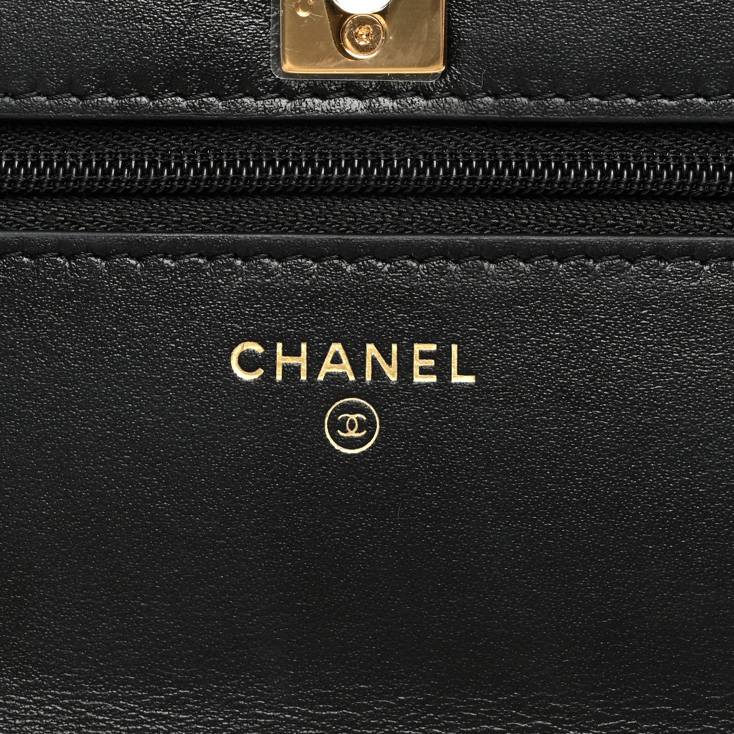Chanel Shiny Nappa Quilted Mini Metal Wood Top Handle Flap Black 6 of 10