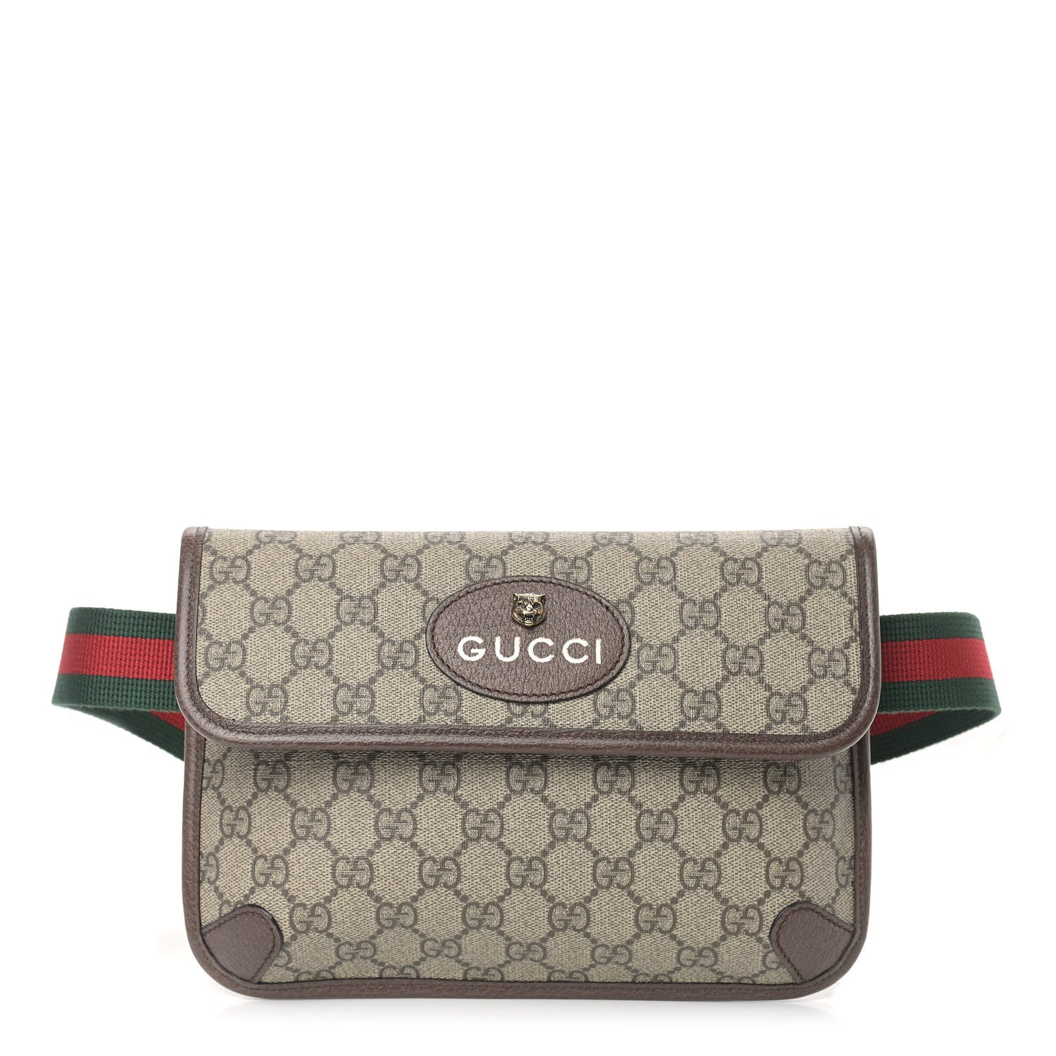 Gucci GG Supreme Monogram Neo Vintage Web Belt Bag Brown 1 of 10