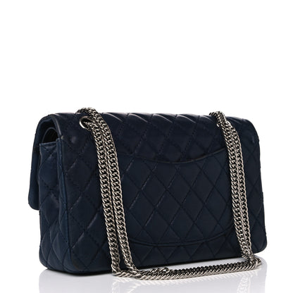 Chanel Lambskin Quilted Medium Double Flap Bijoux Chain Navy 2 of 23