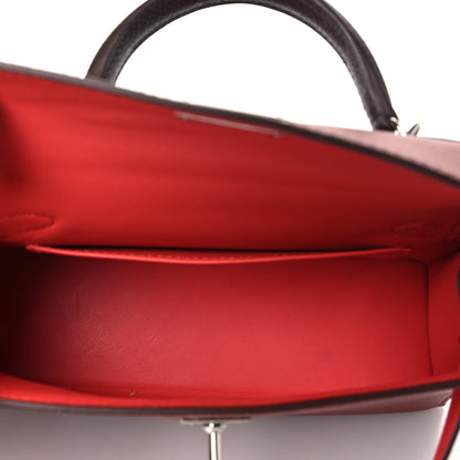 Hermes Epsom Tri-Color Mini Kelly Sellier 20 Rouge Venetian Rouge Sellier Rose Texas 5 of 10
