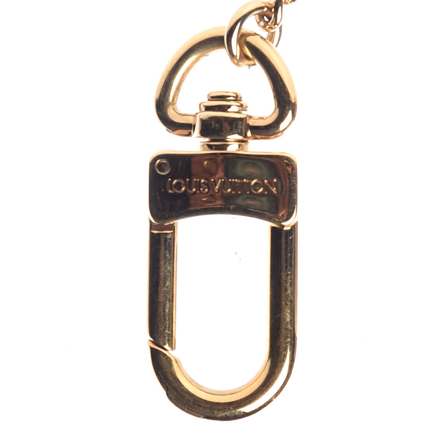 Metal Pochette Extender Key Ring Chain Gold