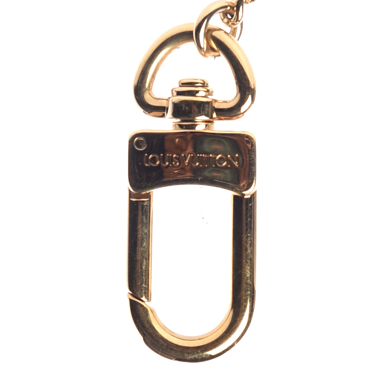 Louis Vuitton Metal Pochette Extender Key Ring Chain Gold 3 of 4