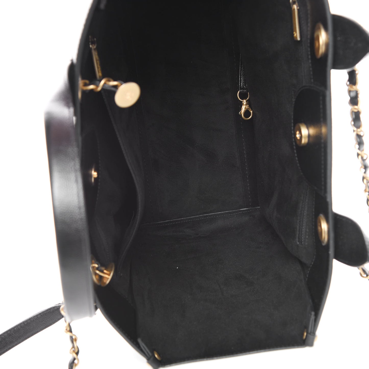 Caviar Small Studded Deauville Tote Black