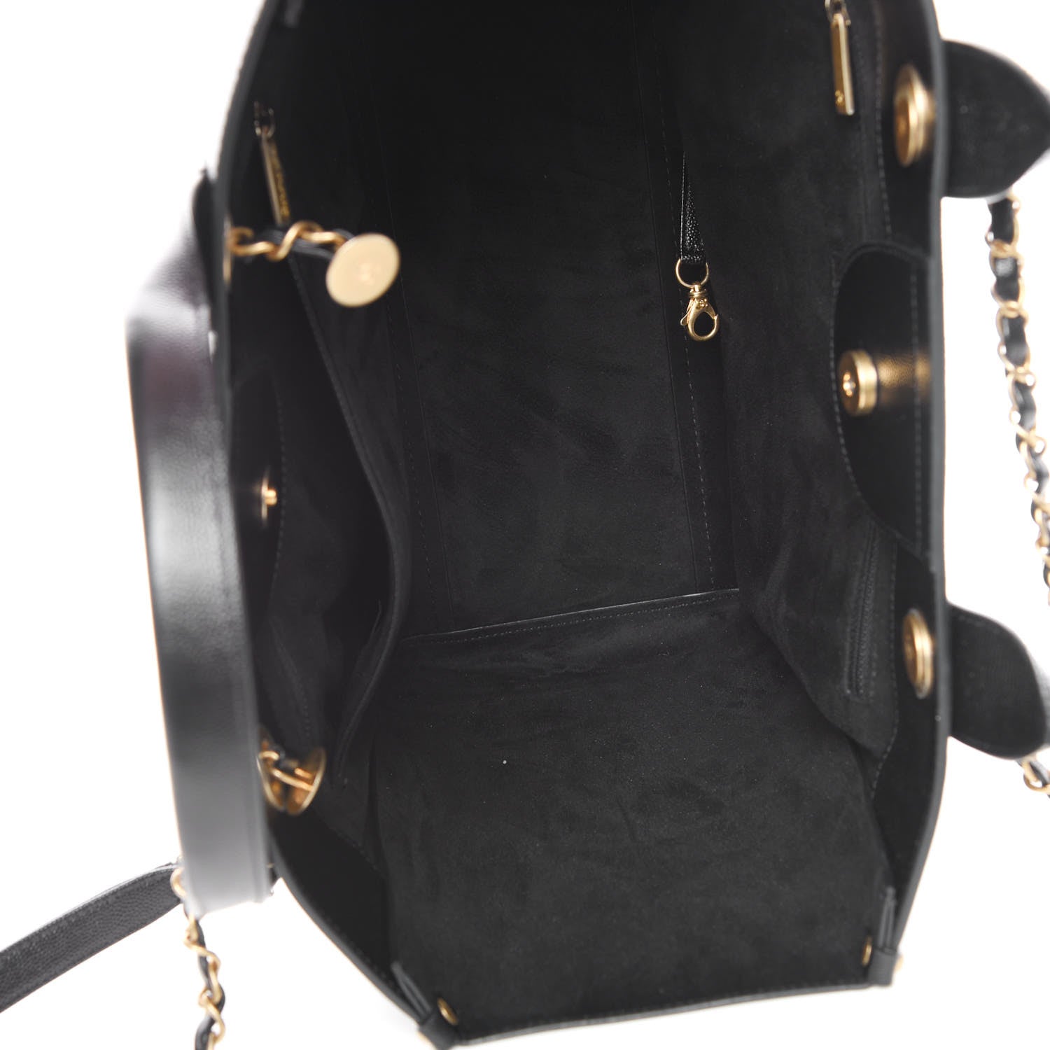 Chanel Caviar Small Studded Deauville Tote Black 5 of 9