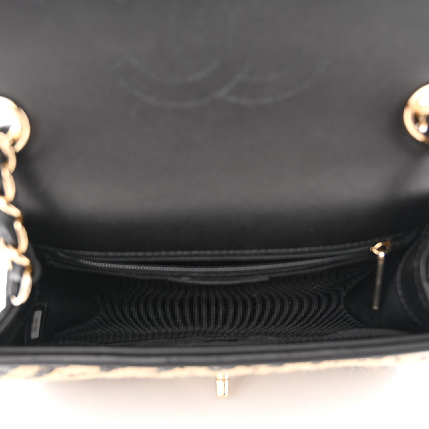 Chanel Raffia Jute Striped Small Urban Jungle Single Flap Black Beige 5 of 11