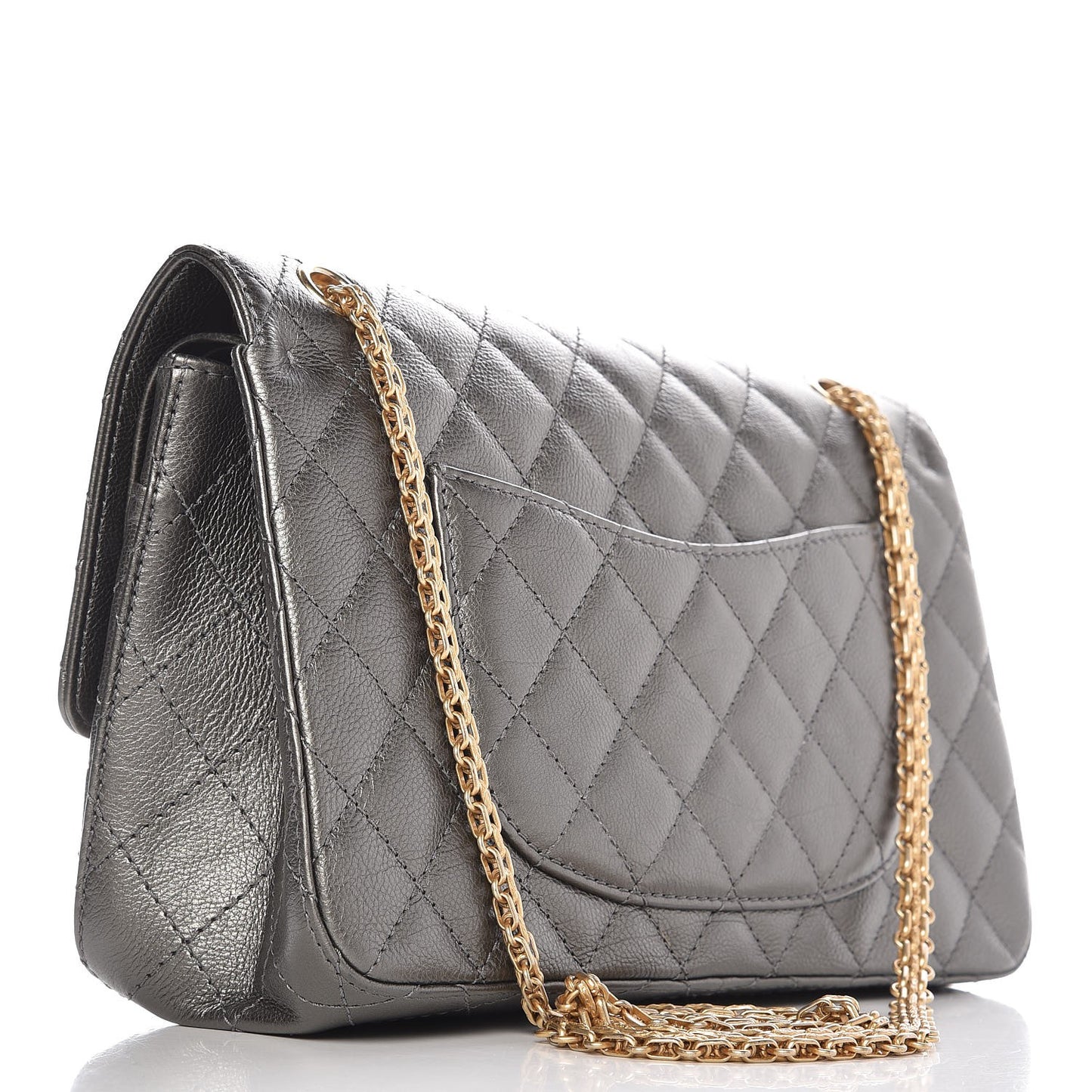 Metallic Calfskin Quilted 2.55 Reissue 226 Flap Charcoal