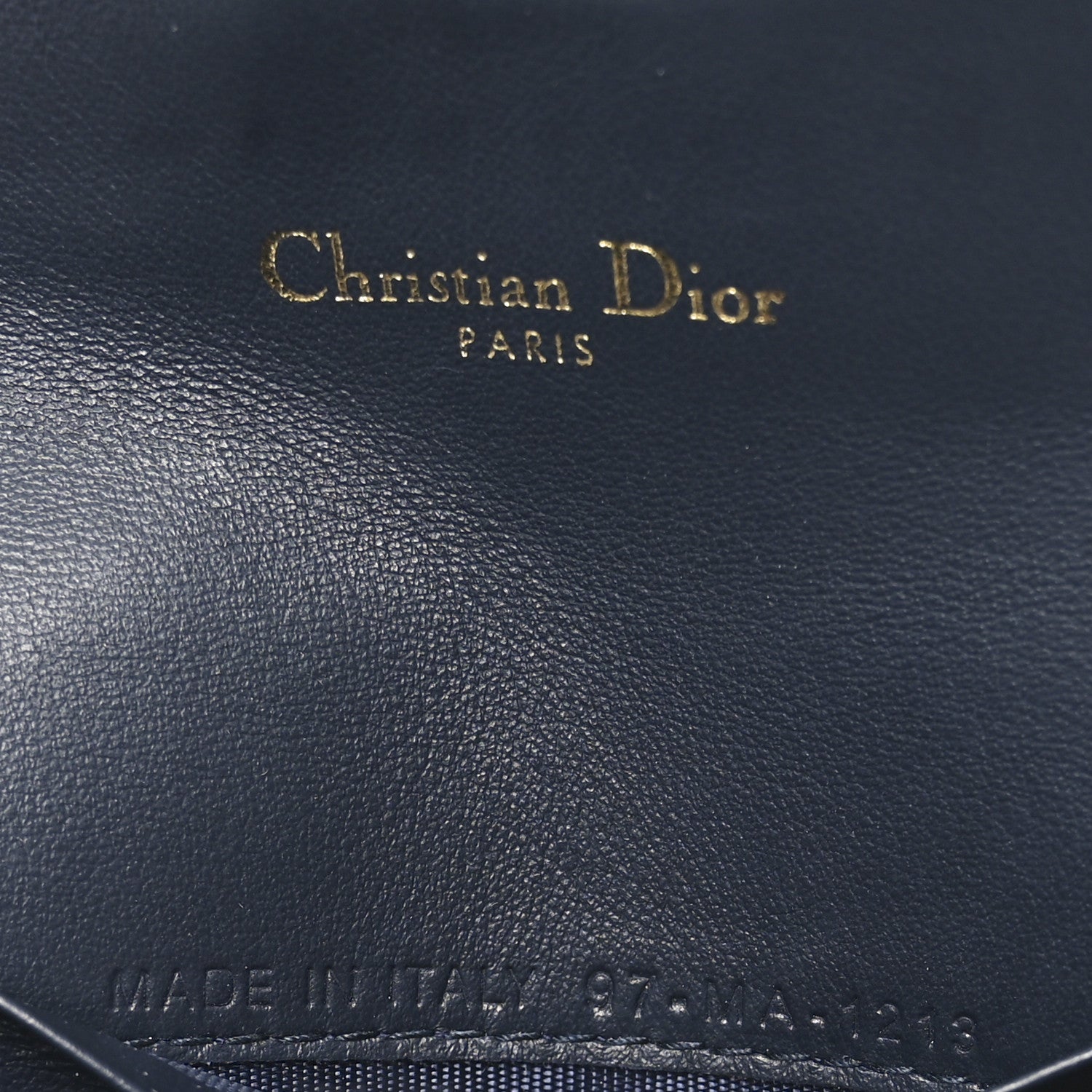 Christian Dior Oblique Saddle Card Holder Blue 6 of 6