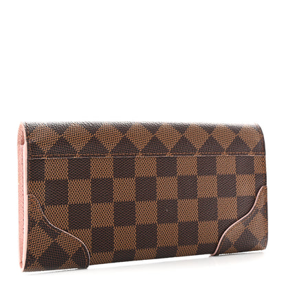 Louis Vuitton Damier Ebene Caissa Wallet Rose Ballerine 3 of 6