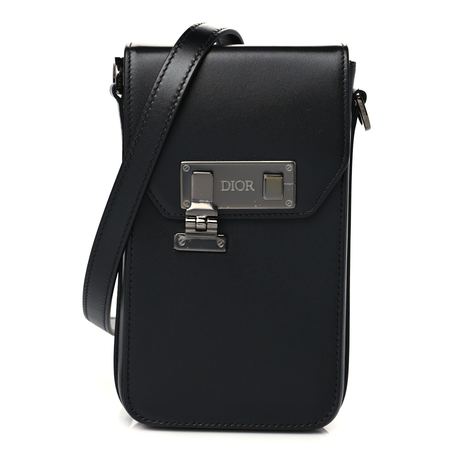 Christian Dior Smooth Calfskin Vertical Pouch Black 1 of 9