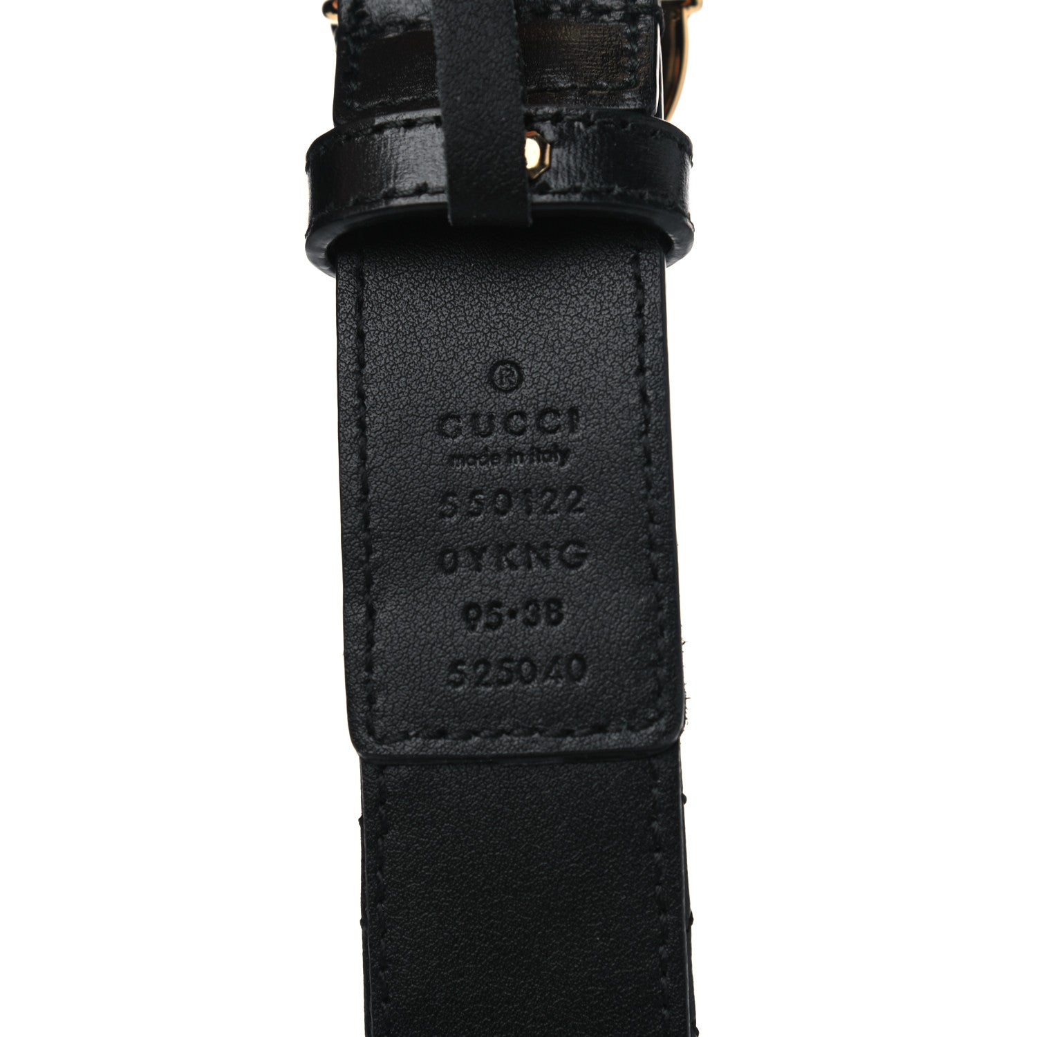 Gucci Calfskin Trapuntata Zumi 30mm Belt 95 38 Black 3 of 4