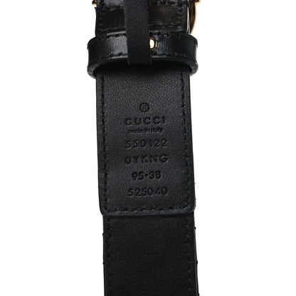 Gucci Calfskin Trapuntata Zumi 30mm Belt 95 38 Black 3 of 4