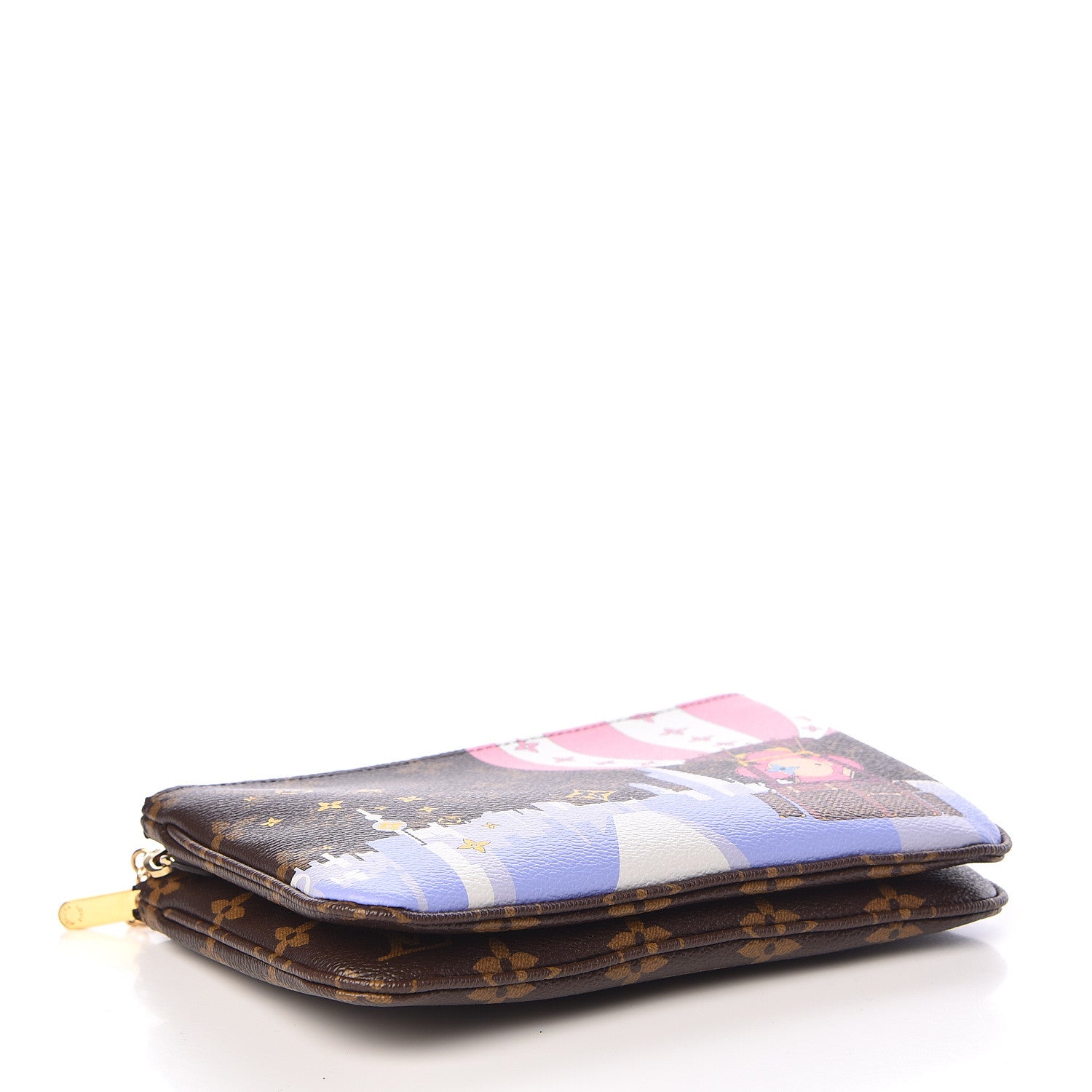 Louis Vuitton Monogram 2019 Christmas Animation Double Zip Pochette 4 of 11