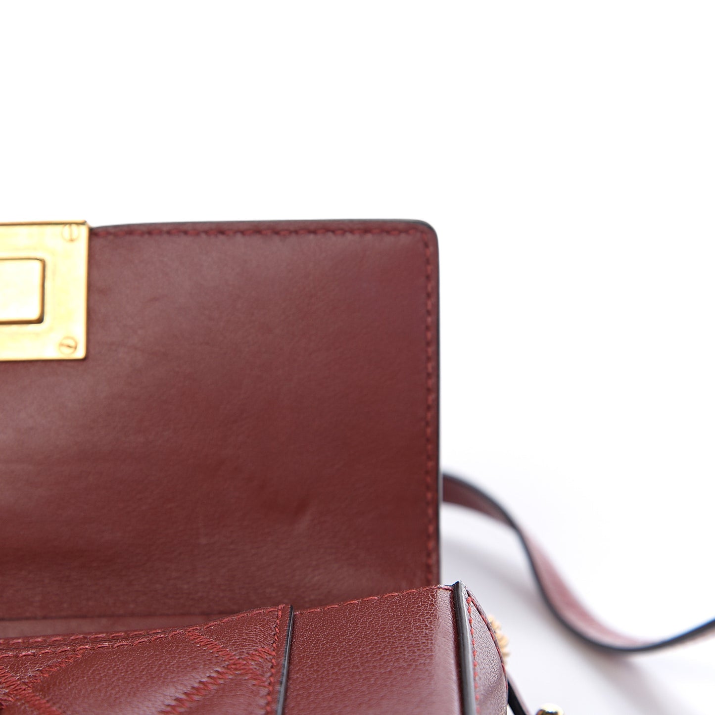 Goatskin Quilted GV3 Mini Pocket Convertible Bag Brown